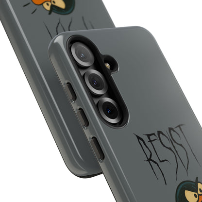 Resist Angry Penguin Phone Case — Protective iPhone Case with Bold Cartoon Design