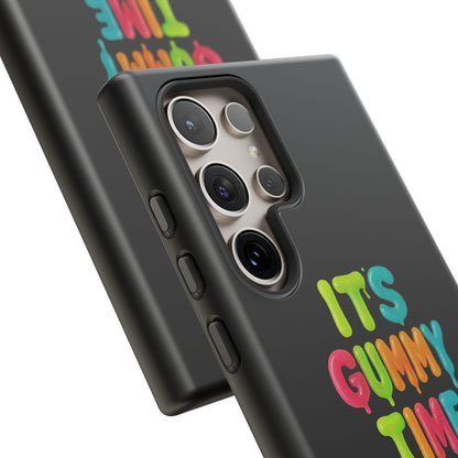 Phone Case — "It's Gummy Time" Rainbow Gummy Bear Protective Cover