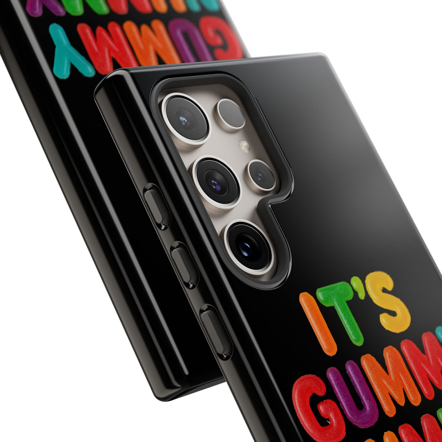 Phone Case — "It's Gummy Nummy Time" Colorful Candy Lettering Protective Case