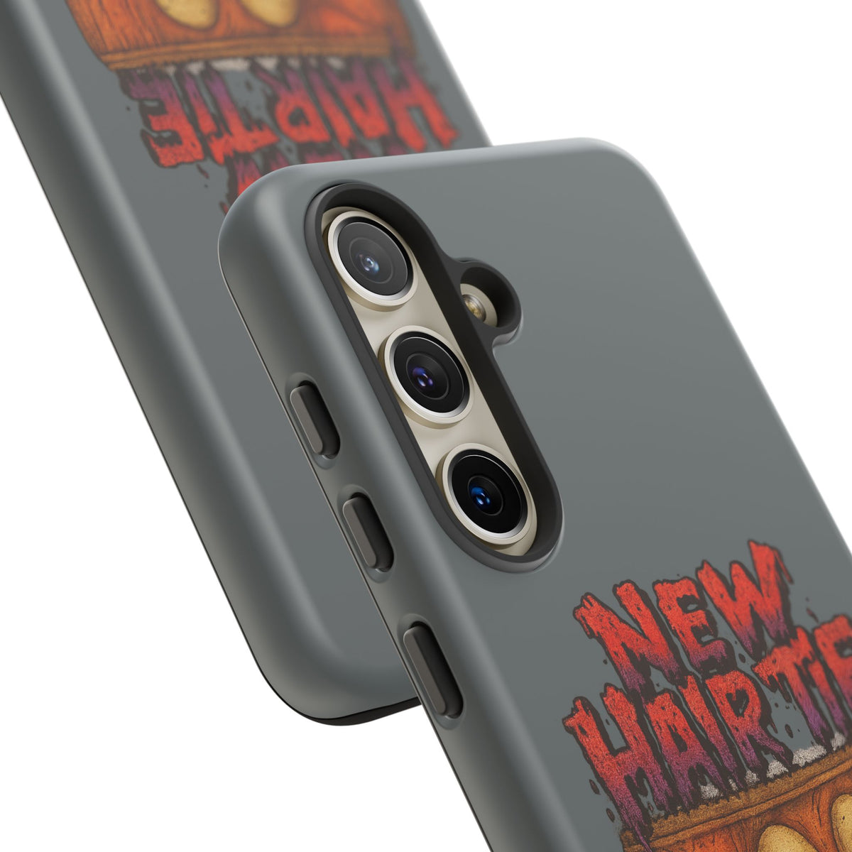 Phone Case — 'New Hairte' Funny Grinning Tongue-Out Monster Design