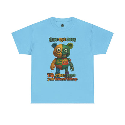 Two-Faced Teddy Bear Tee | One Eye Sees, The Other Sees Your Browser History