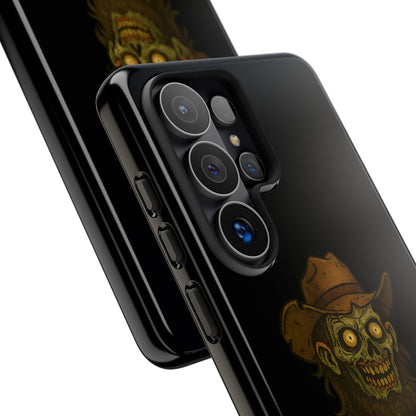 Zombie Cowboy Phone Case — "Ain't No Grave Gonna Hold This Yeehaw" Protective iPhone Cover