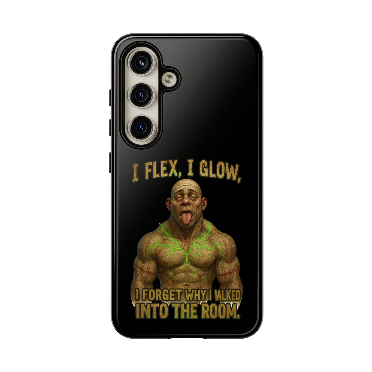 Phone Case — I Flex, I Glow Funny Muscular Guy Phone Cover