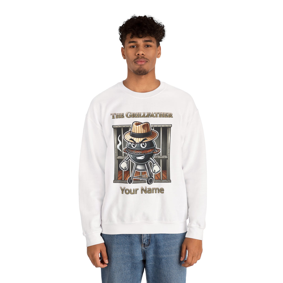 The Grillfather – Charcoal Crewneck Sweatshirt