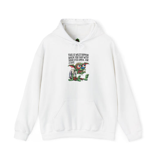Cute Monster Hoodie with "This Is What Happiness Looks Like When You May Have Your Wings Open..." — Whimsical Gift Pullover