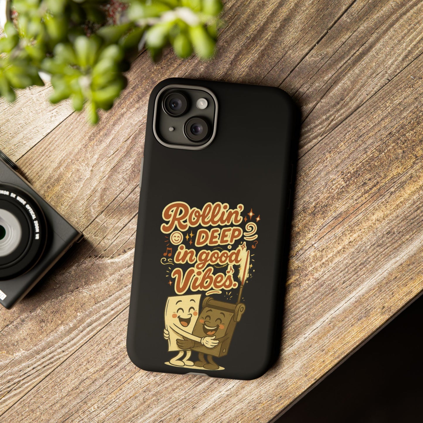 Phone Case — "Rollin' Deep in Good Vibes" Cartoon Retro Design