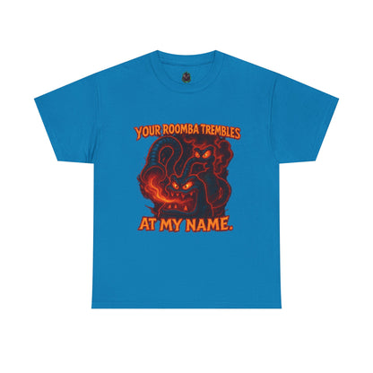 Your Roomba Trembles At My Name T-Shirt | Demon Cat Illustration