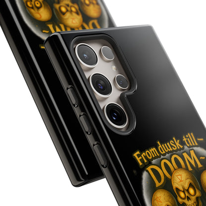 Phone Case — "From Dusk Till Doom We Jam" Skeleton Band Design