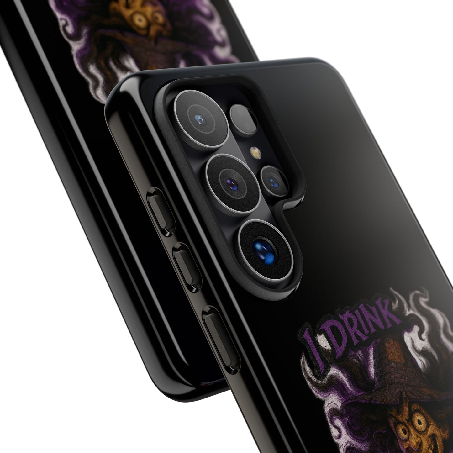 Phone Case — Witch Illustration "I Drink, Can't Pronounce" Protective Cover