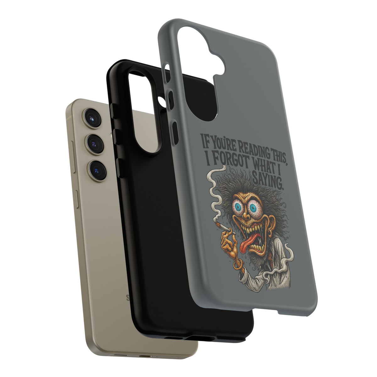 Phone Case — "If You're Reading This I Forgot What I Was Saying" Retro Crazy Cartoon Design