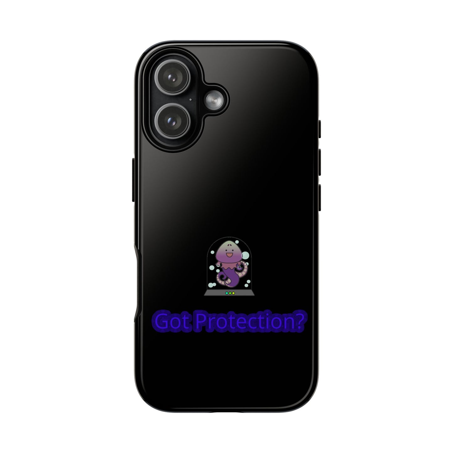 Phone Case — 'Got Protection?' Cute Purple Alien Anti-Shock Protective Cover