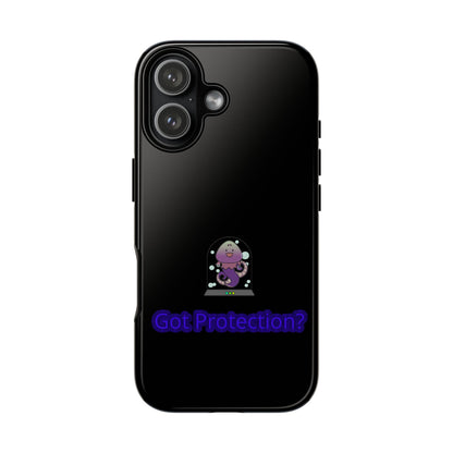 Phone Case — 'Got Protection?' Cute Purple Alien Anti-Shock Protective Cover
