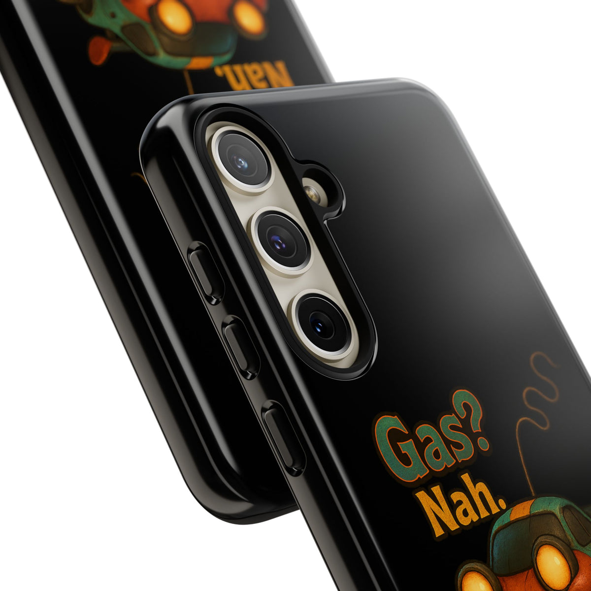 Phone Case — "Gas? Nah. I Run on Bad Far Decisions" Funny Cartoon Car Protective Cover