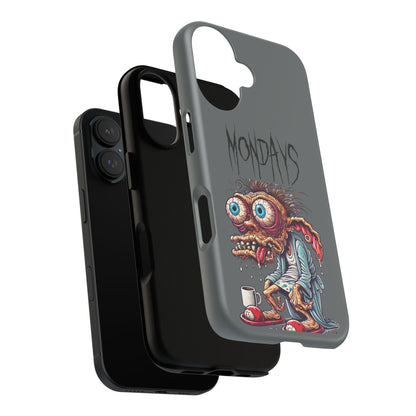 Mondays Zombie Character Phone Case – Funny Groggy Coffee Phone Cover