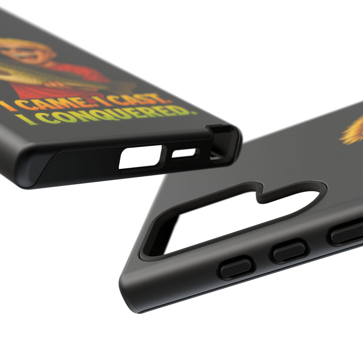 Fishing Phone Case — "I Came. I Cast. I Conquered." Graphic Bass Design