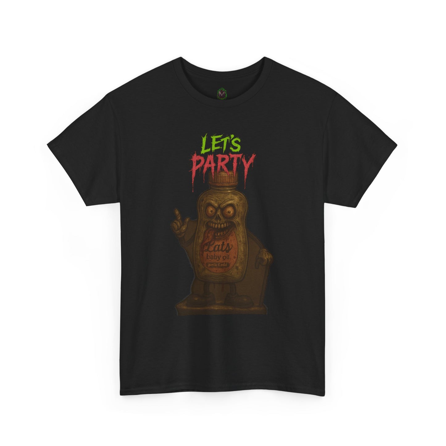 Let’s Party – Zombie Baby Oil Bottle Horror T-Shirt