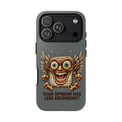 Phone Case — Funny Vintage Winged Toaster Design (“Your Opinion Has Less Absorbency”)