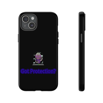 Phone Case — 'Got Protection?' Cute Purple Alien Anti-Shock Protective Cover