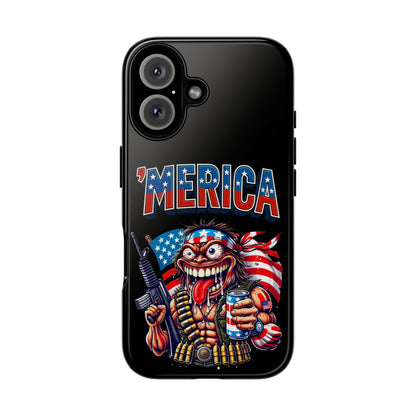 'MERICA Patriotic Phone Case — American Flag Madman Design
