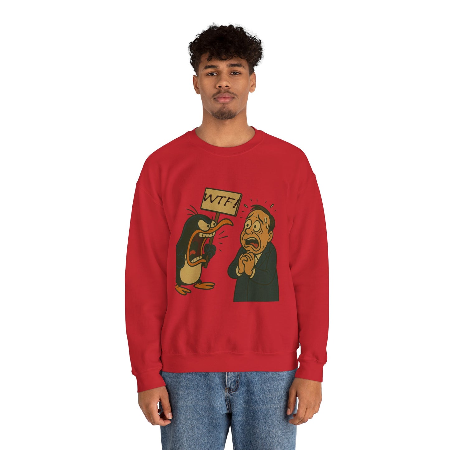 WTF Angry Penguin Crewneck Sweatshirt