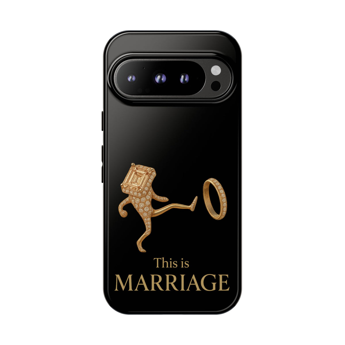 Phone Case - ‘This is Marriage’ Gold Ring Cartoon Design