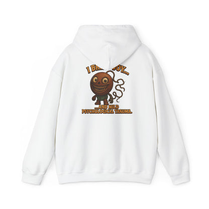Hoodie — "I Bring Joy" Creepy Candy Character Graphic Pullover