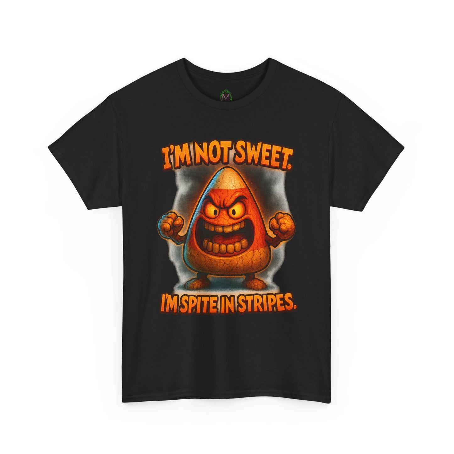 Angry Candy Corn I'm Not Sweet I'm Spite in Stripes T-Shirt