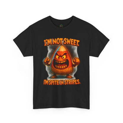 Angry Candy Corn I'm Not Sweet I'm Spite in Stripes T-Shirt