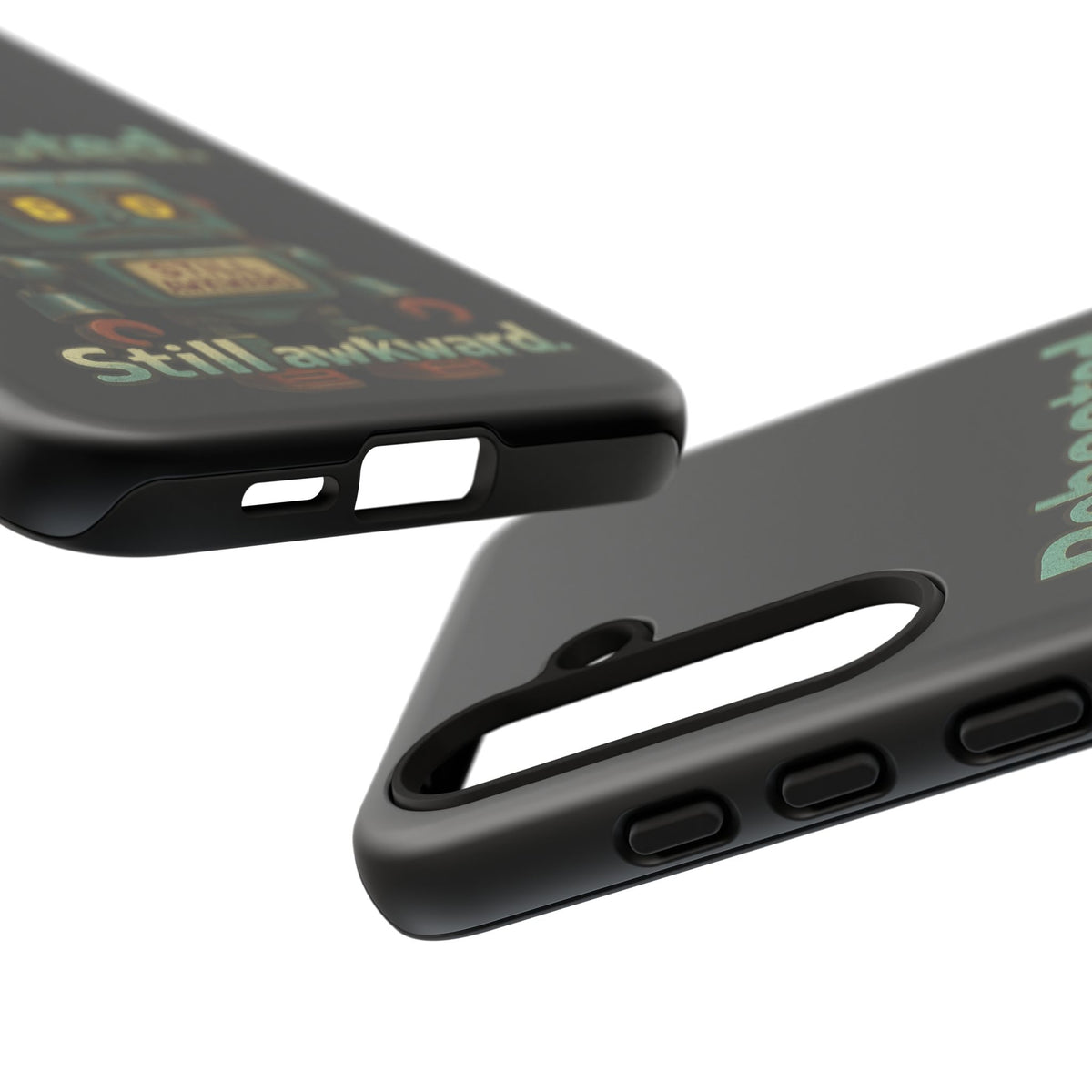 Phone Case — 'Rebooted. Still Awkward.' Retro Robot Protective Cover