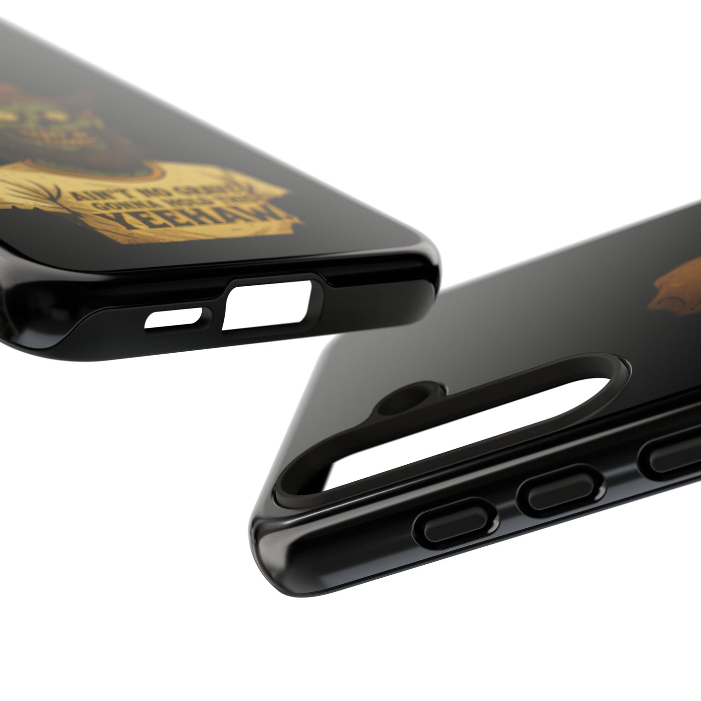 Zombie Cowboy Phone Case — "Ain't No Grave Gonna Hold This Yeehaw" Protective iPhone Cover