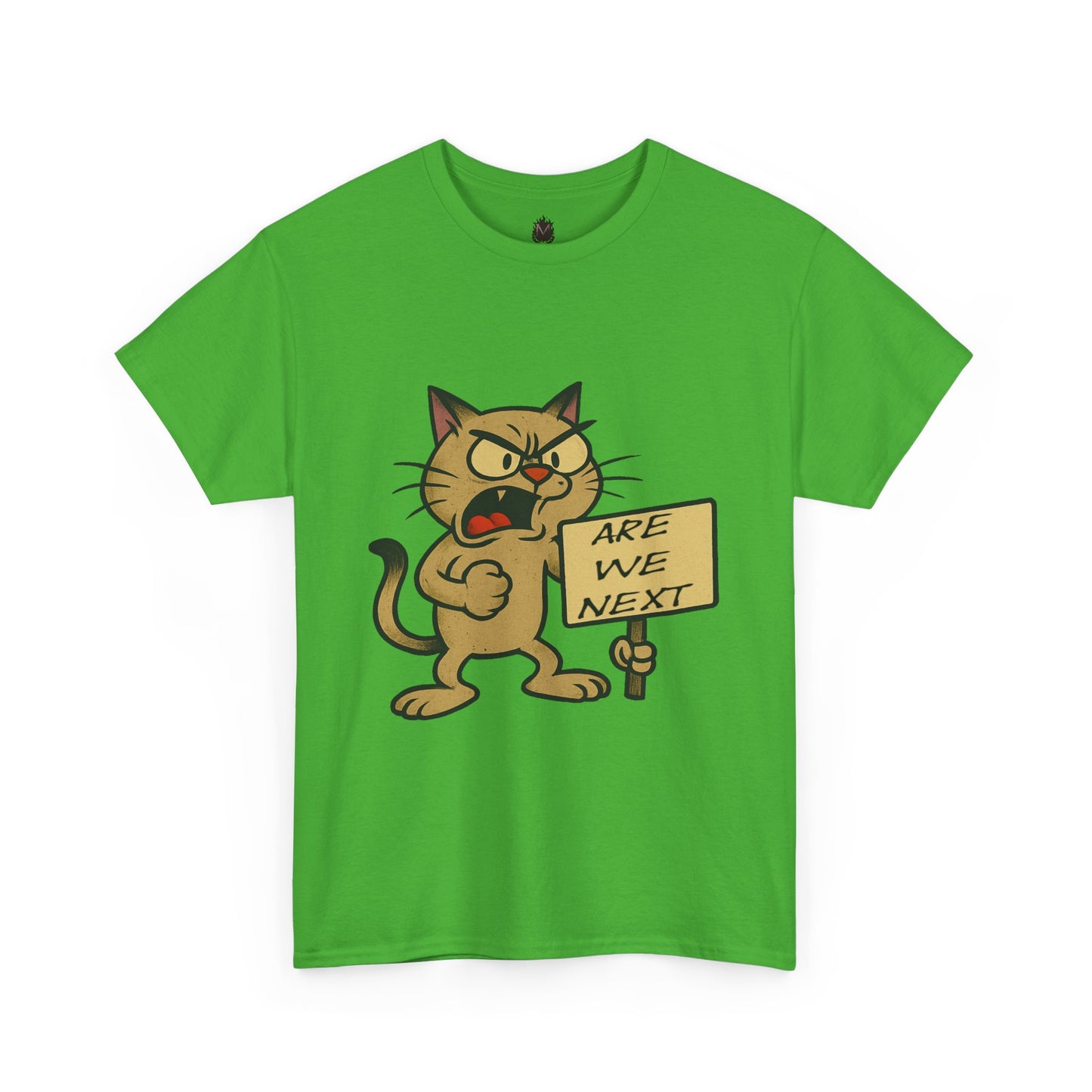 Protest Cat Unisex Heavy Cotton Tee, Funny Cat T-Shirt, Cat Lover Gift, Animal