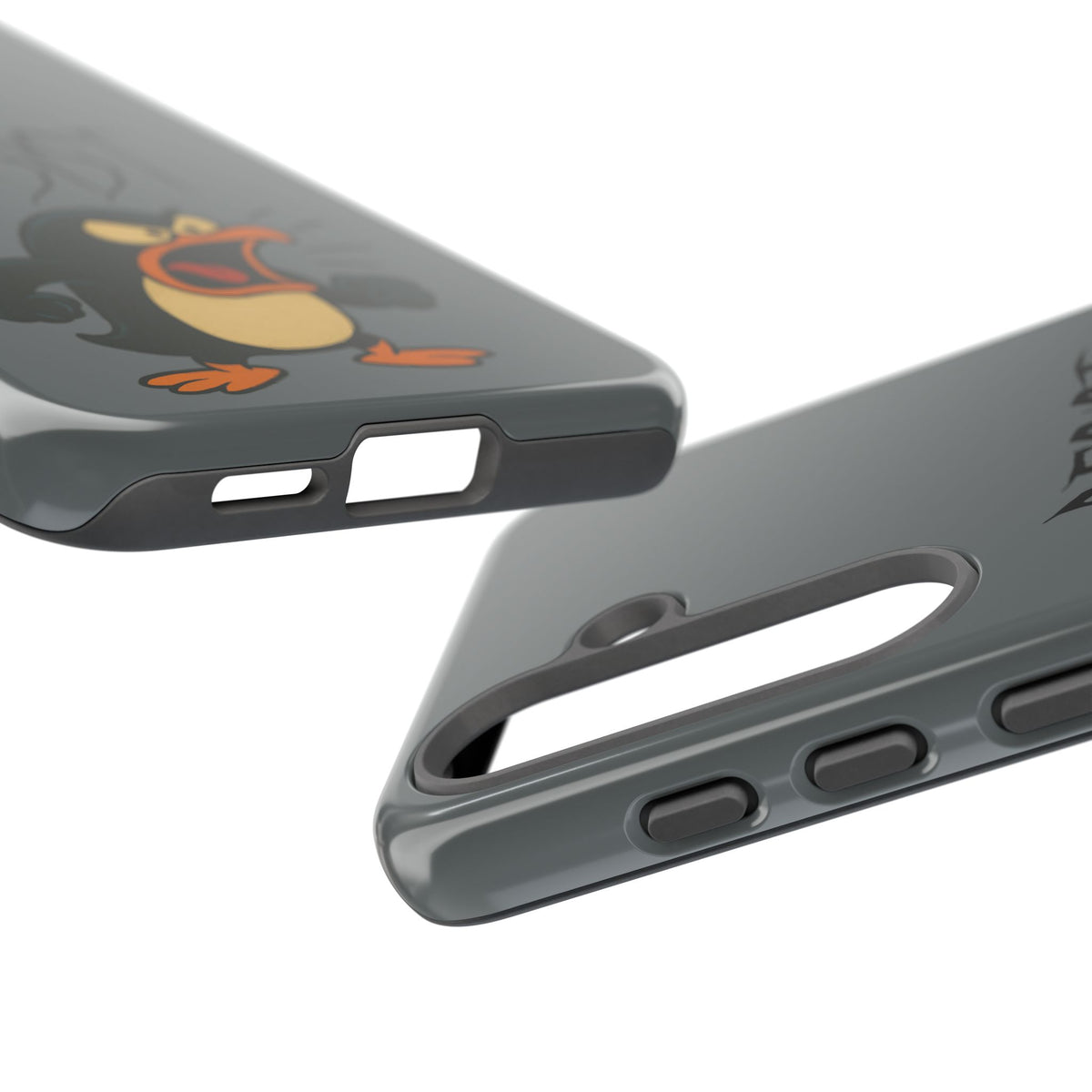 Resist Angry Penguin Phone Case — Protective iPhone Case with Bold Cartoon Design