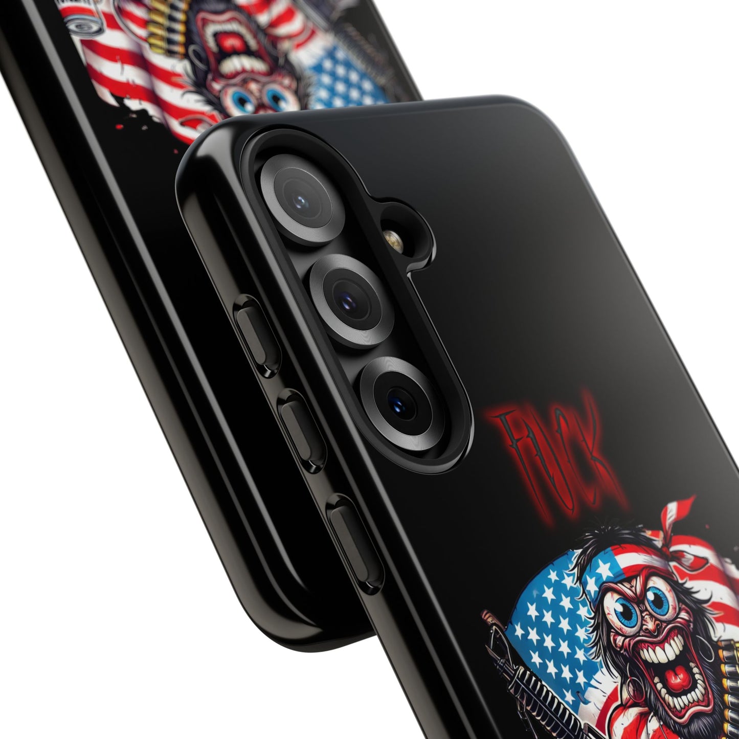 Phone Case — American Flag Skull Soldier Design (Tough Cases)