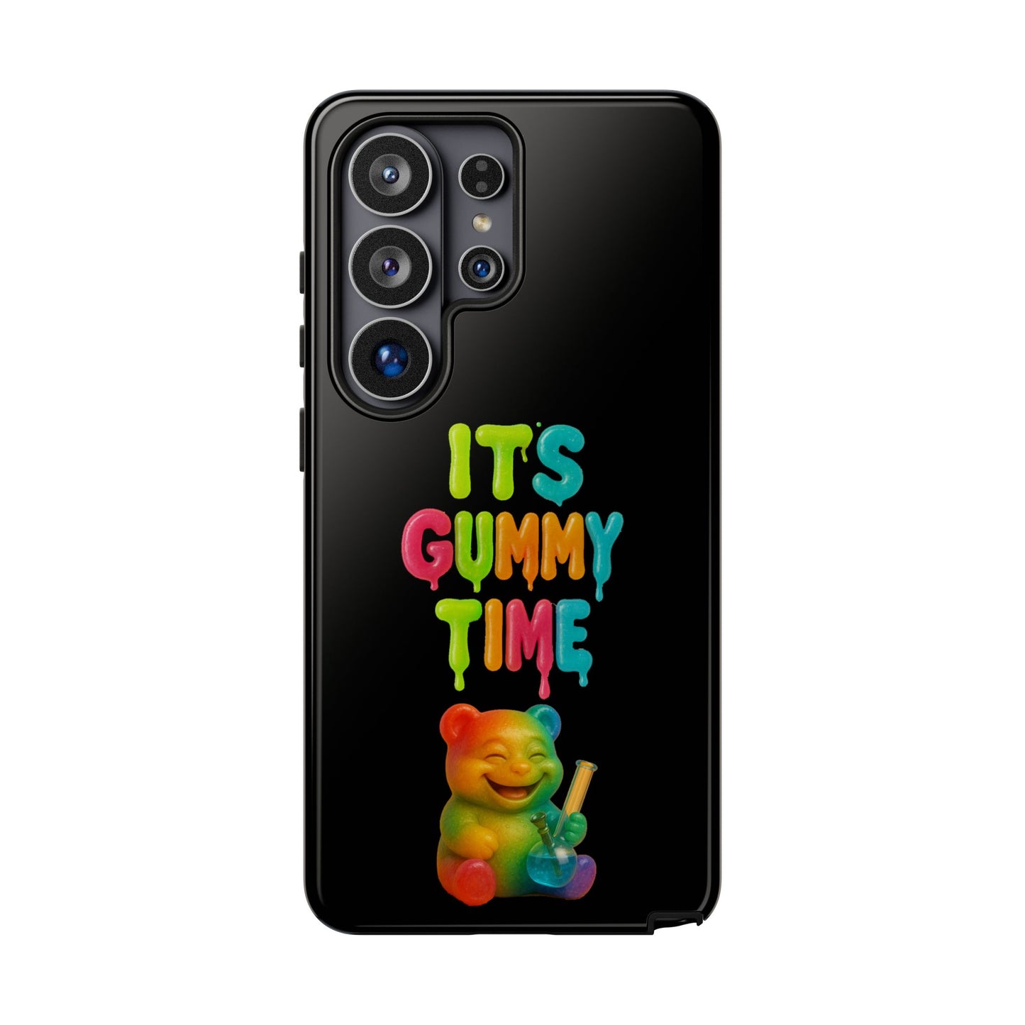 Phone Case — "It's Gummy Time" Rainbow Gummy Bear Protective Cover
