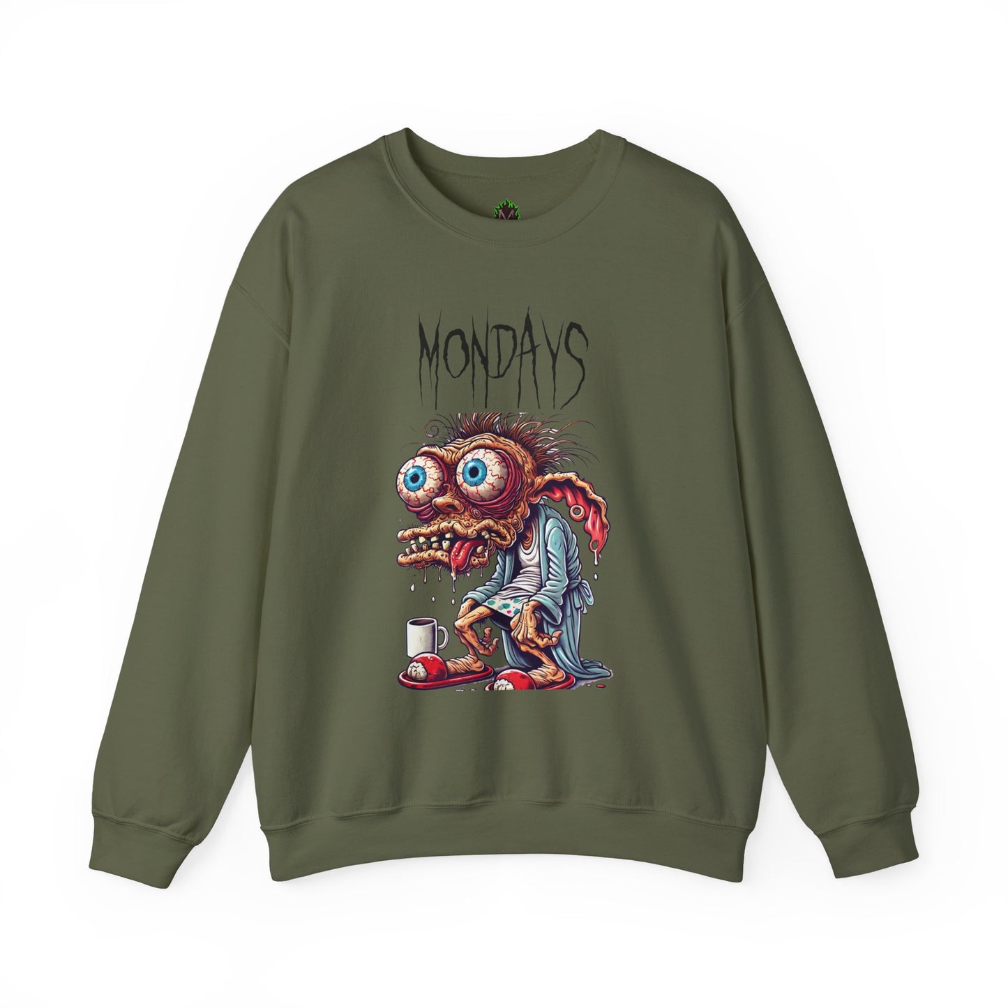 Mondays Zombie Coffee Creature Crewneck Sweatshirt