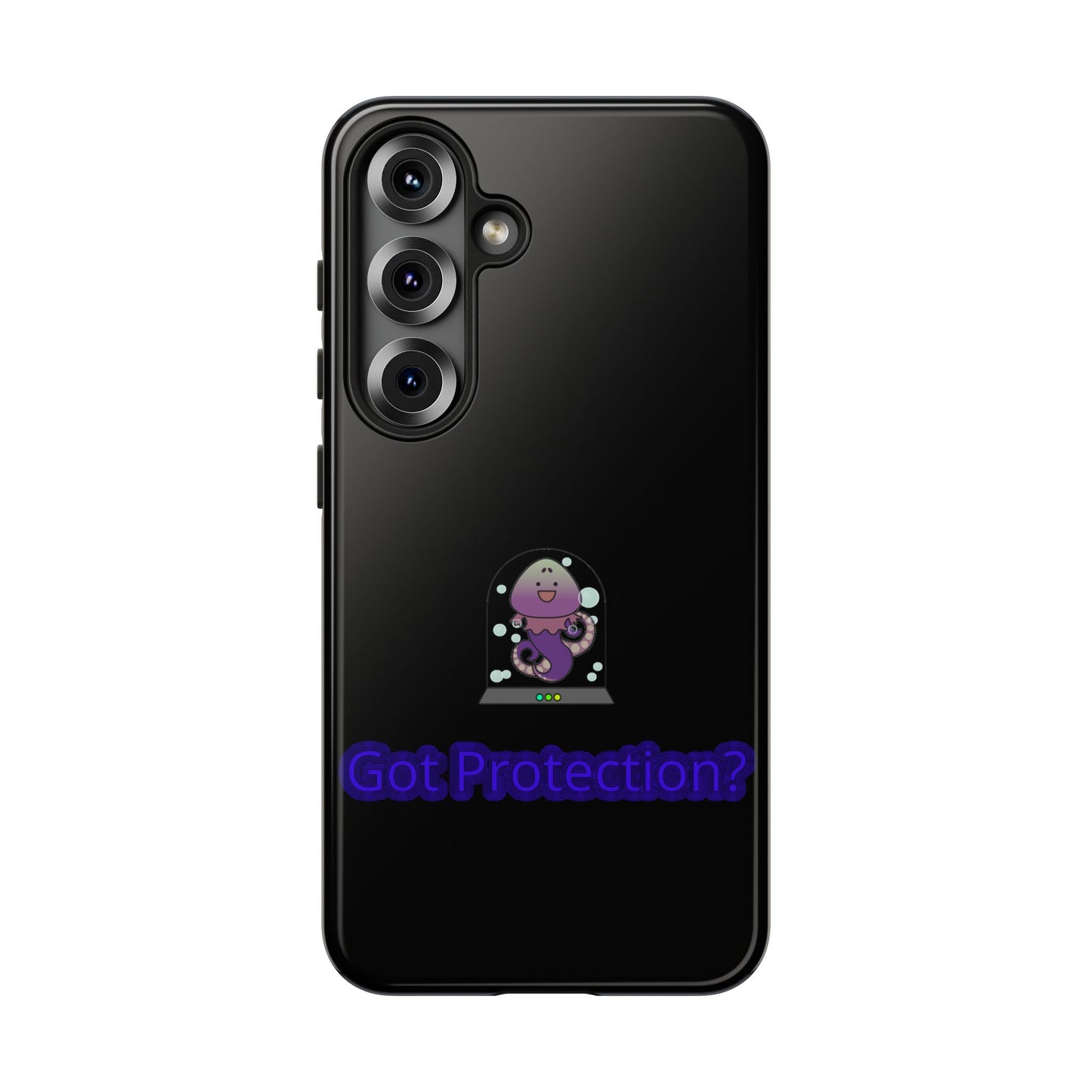 Phone Case — 'Got Protection?' Cute Purple Alien Anti-Shock Protective Cover