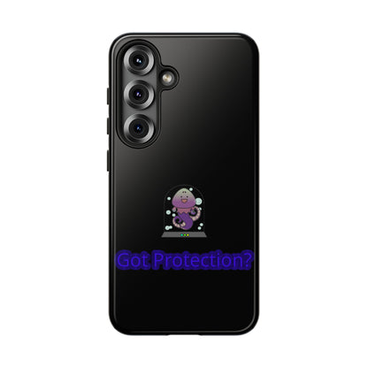 Phone Case — 'Got Protection?' Cute Purple Alien Anti-Shock Protective Cover