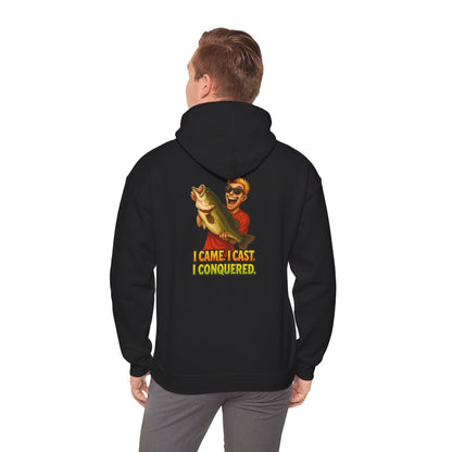Fishing Hoodie – I Came, I Cast, I Conquered Graphic Pullover