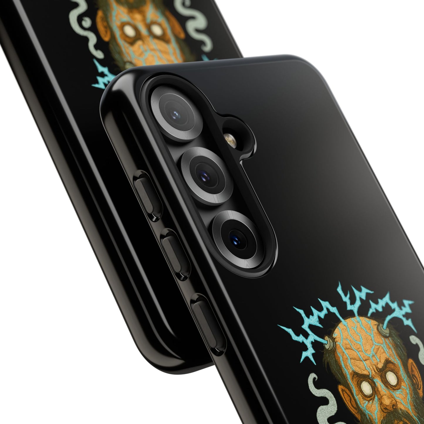 Phone Case — “I’m Not Charged Up… I’m Barely Contained” Electric Horror Design