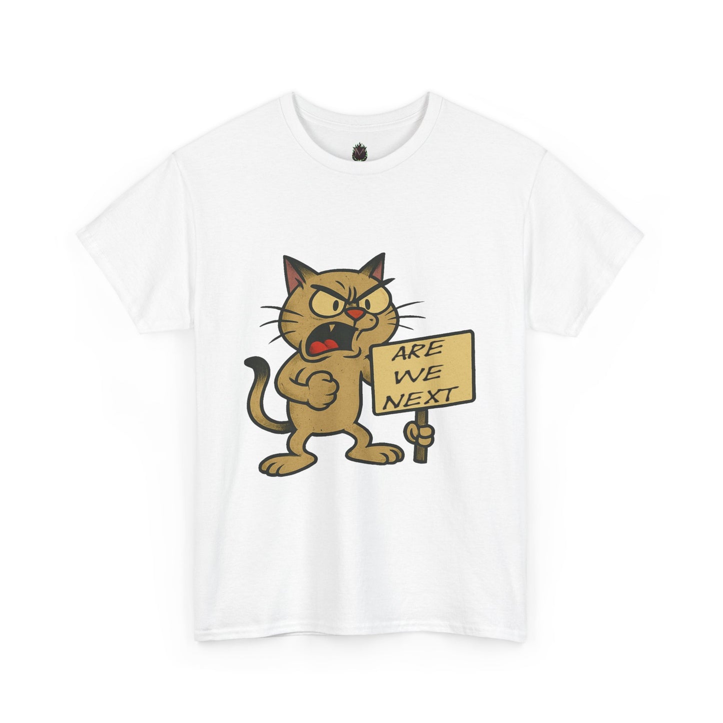 Protest Cat Unisex Heavy Cotton Tee, Funny Cat T-Shirt, Cat Lover Gift, Animal