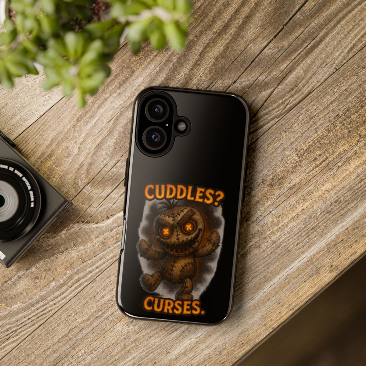 Phone Case — 'Cuddles? Curses.' Voodoo Doll Gothic Protective Case