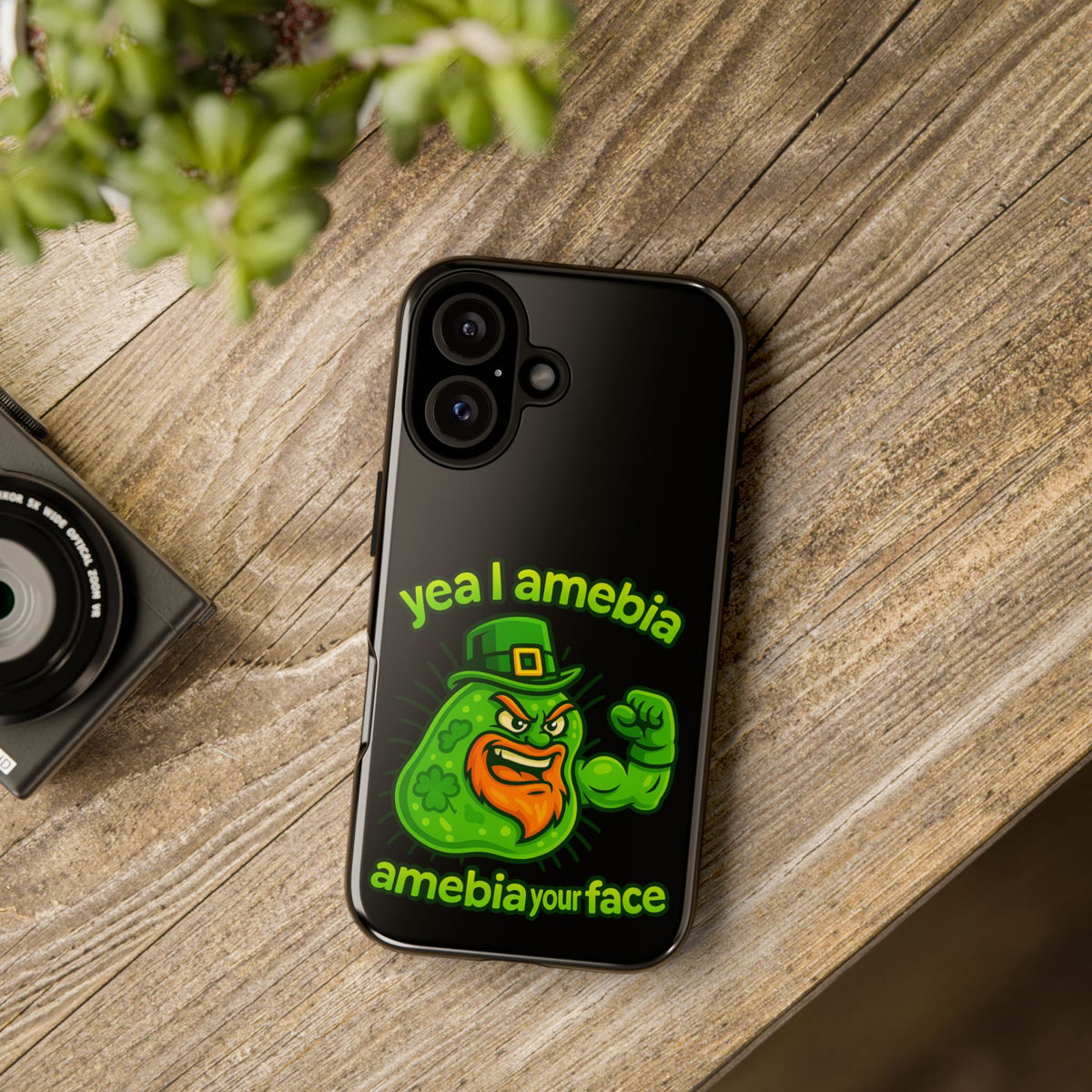 Phone Case – “Yea I Amebia, Amebia Your Face” St. Patrick’s Day Funny Amoeba Design