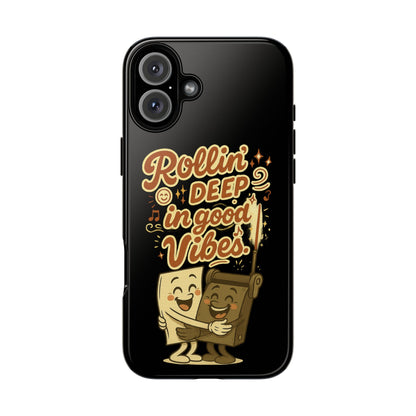 Phone Case — "Rollin' Deep in Good Vibes" Cartoon Retro Design