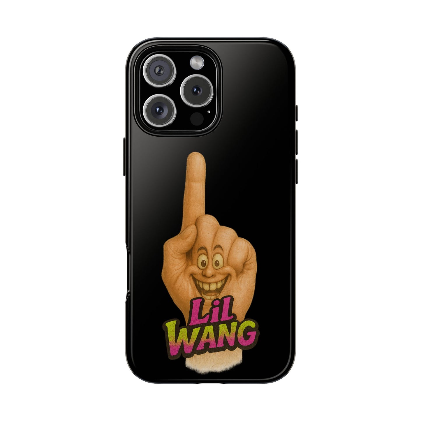 Phone Case — 'Lil Wang' Humorous Middle Finger Character Protective Cover