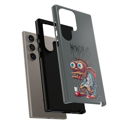 Mondays Zombie Character Phone Case – Funny Groggy Coffee Phone Cover