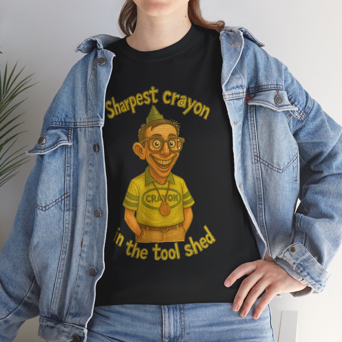 Sharpest Crayon in the Tool Shed T-Shirt | Funny Retro Character Tee