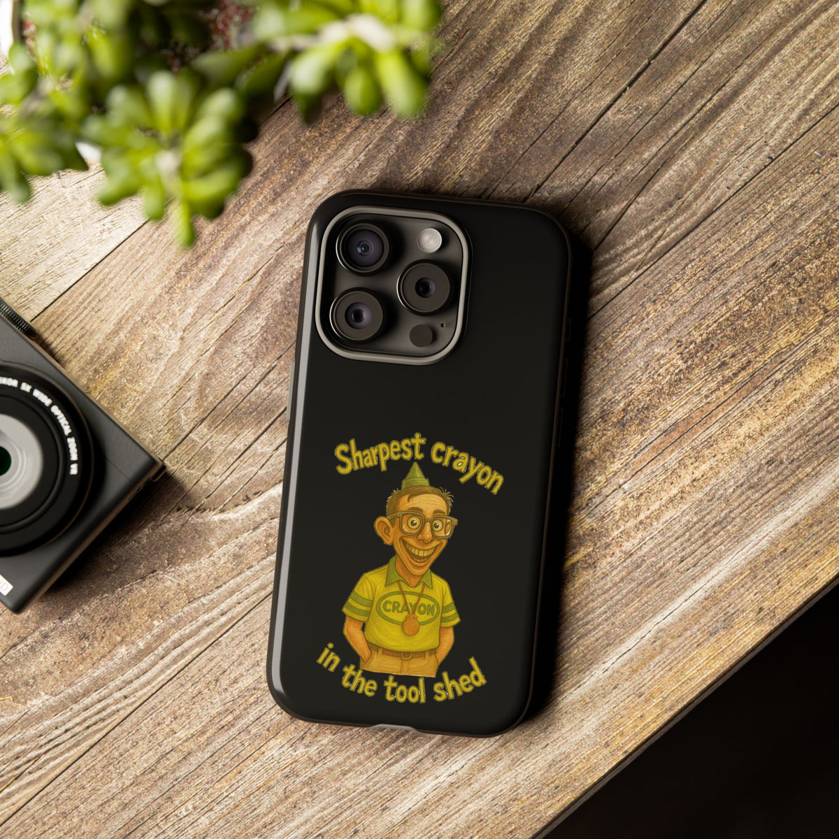 Phone Case — "Sharpest Crayon in the Tool Shed" Retro Teacher/Geek Protective Cover