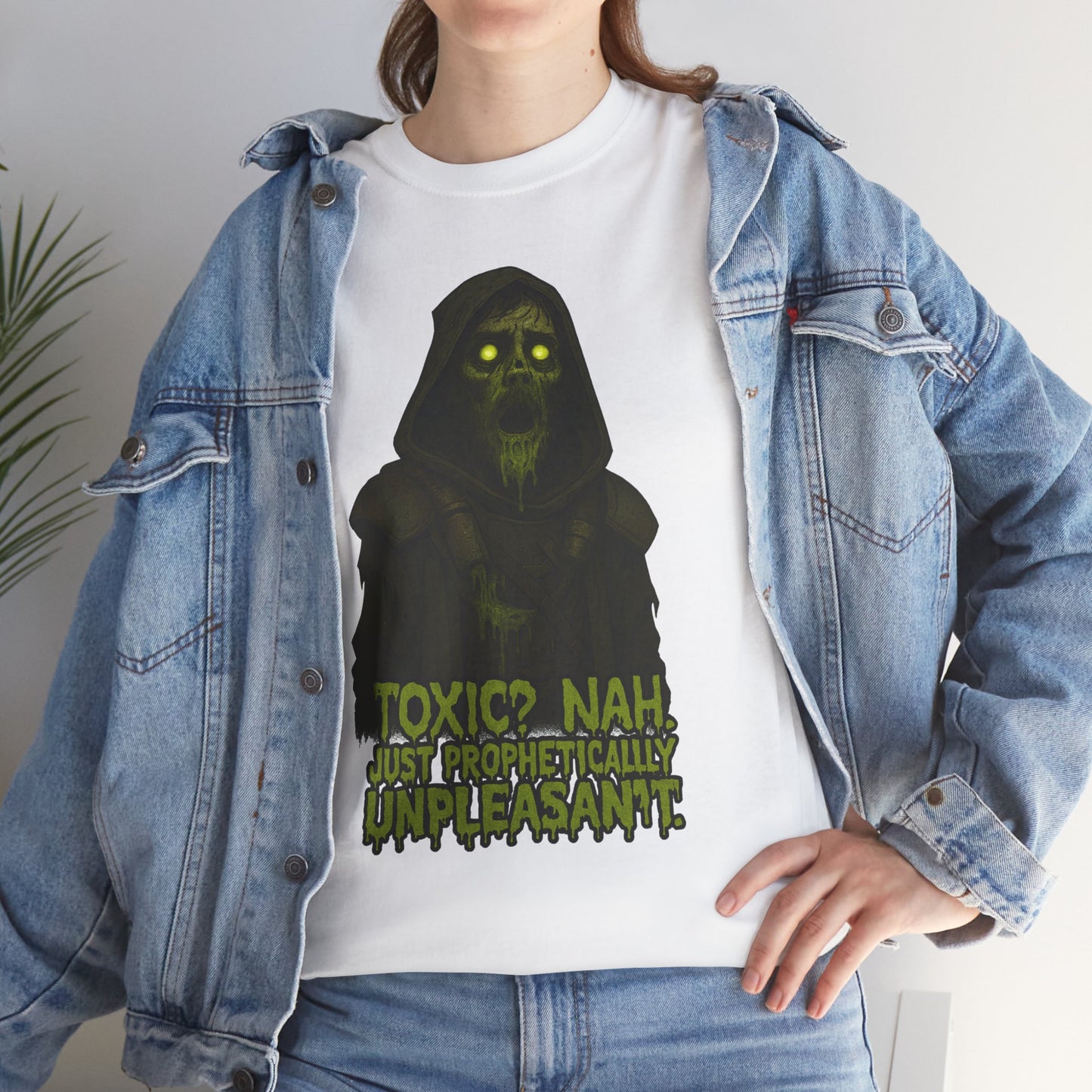 Toxic? Nah Grim Reaper Tee | Spooky Skull Hood Graphic