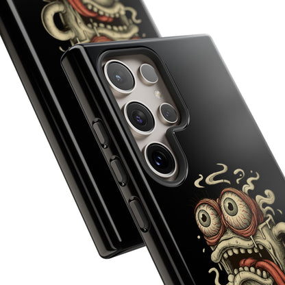 Tough Cases: Retro Hot Coffee Monster Phone Case — Funny 'If Your Mug...' Quote