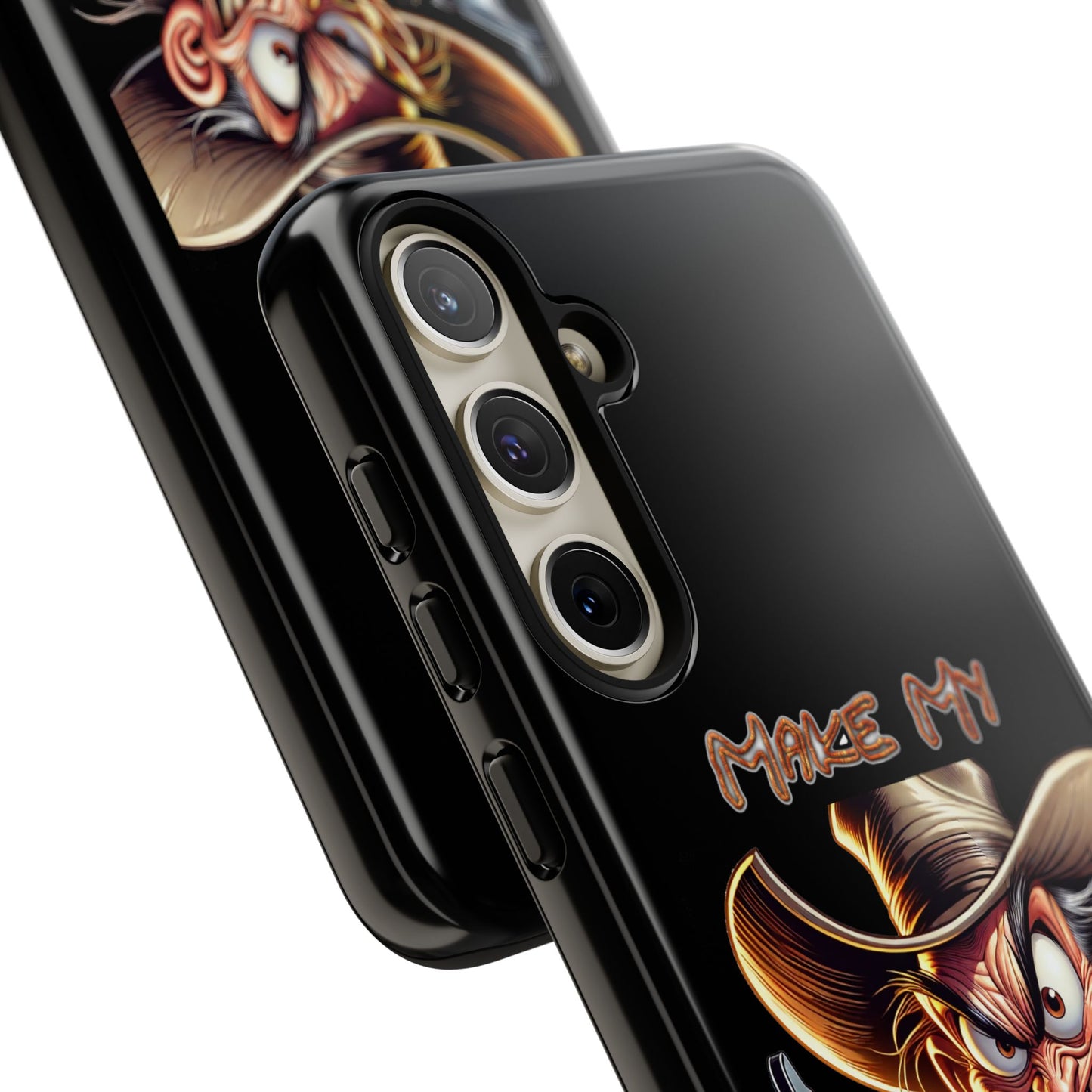 Phone Case - 'Make My Day' Cowboy Revolver Graphic Protective Case